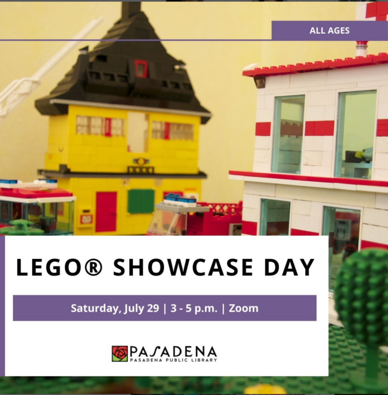 Lego showcase day Saturday 29th of July from 3:00-5:00 pm via Zoom