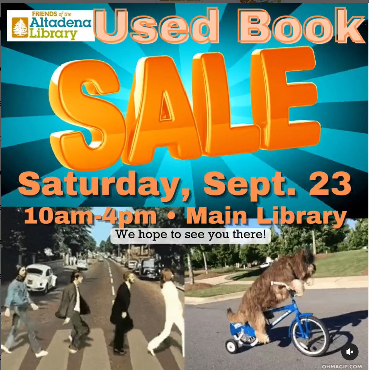 Friends Of The Altadena Library Used Book Sale Jericho Road Pasadena 