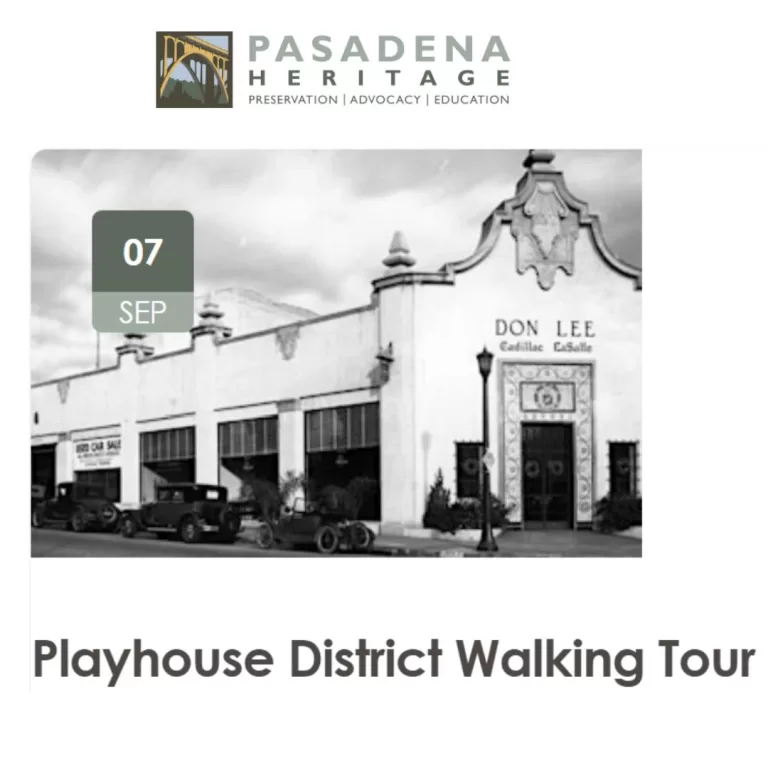 Playhouse District Walking Tour. Image of Pasadena Playhouse.