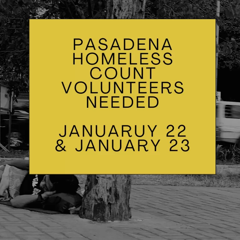 Pasadena  Homeless Count Volunteers Needed