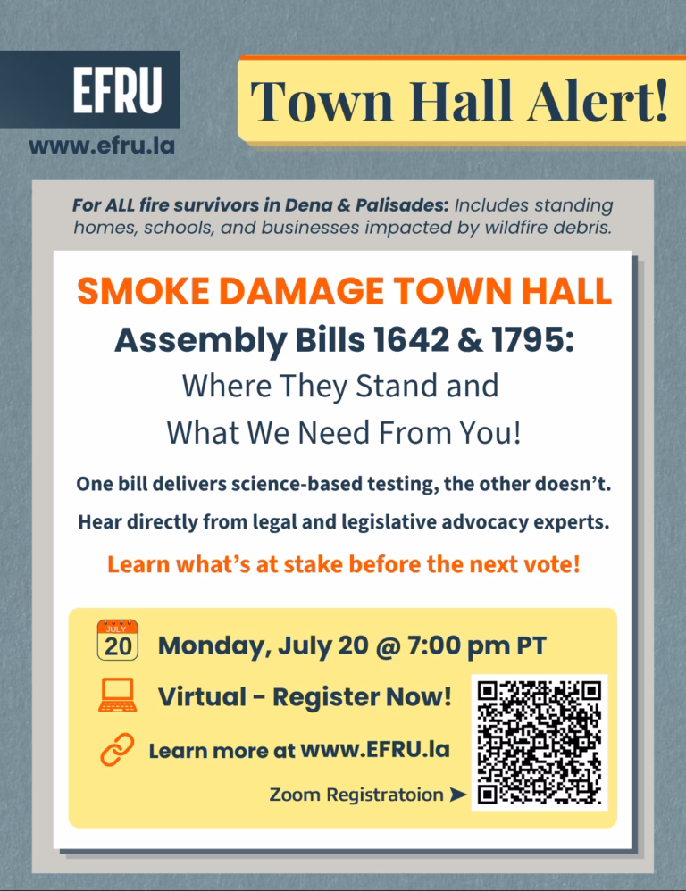 Join the Smoke Damage Town Hall for Fire Survivors